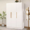 Hitow Pure White Minimalist 3 Door Wardrobe Enriches Storage and Hanging Space