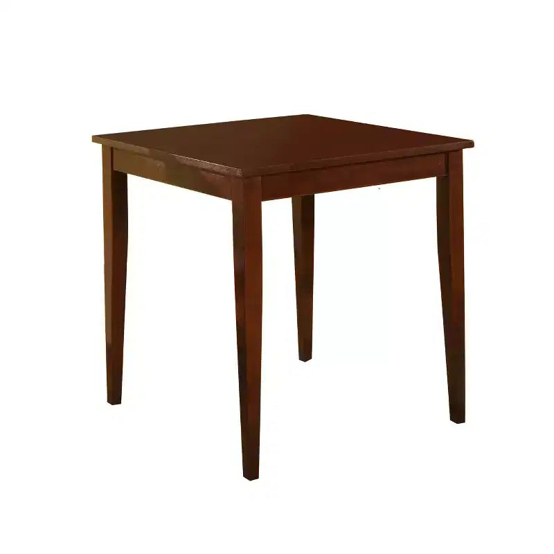 Kings Brand Furniture - Kurmer Square, tavolo da pranzo/cucina in legno massello, color cappuccino