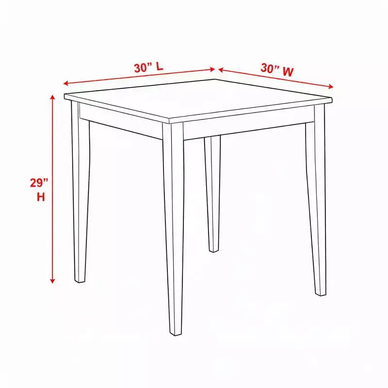 Kings Brand Furniture - Kurmer Square, tavolo da pranzo/cucina in legno massello, color cappuccino