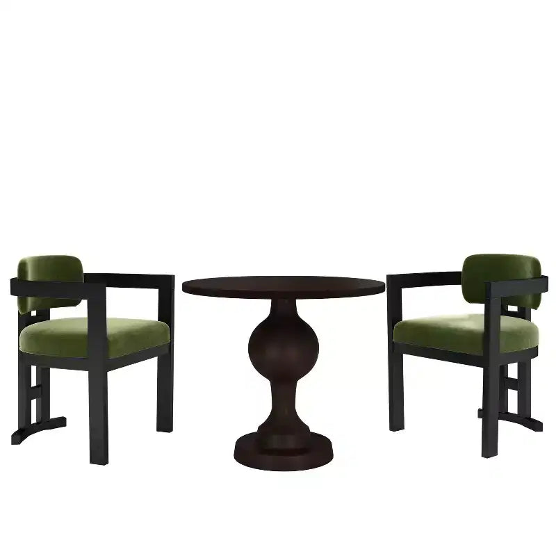 Christopher Knight Home Jace Set da Pranzo Imbottito a 3 Pezzi in Legno di Betulla e Alluminio