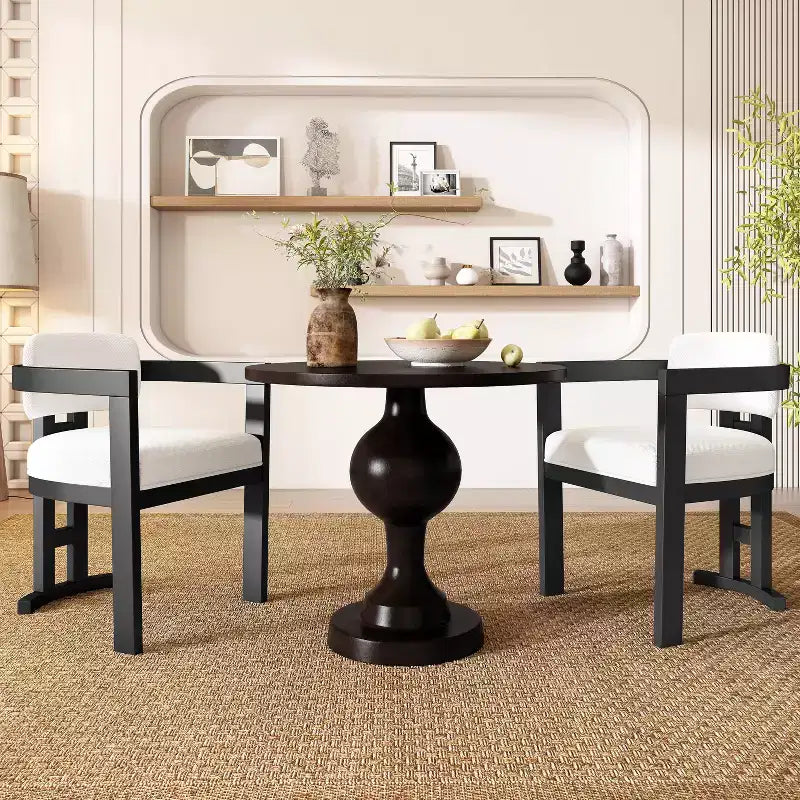 Christopher Knight Home Jace 3 Piece Birch Wood and Aluminum Upholstered Dining Set