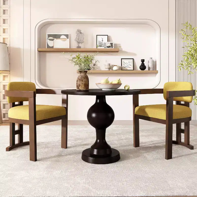 Christopher Knight Home Jace 3 Piece Birch Wood and Aluminum Upholstered Dining Set