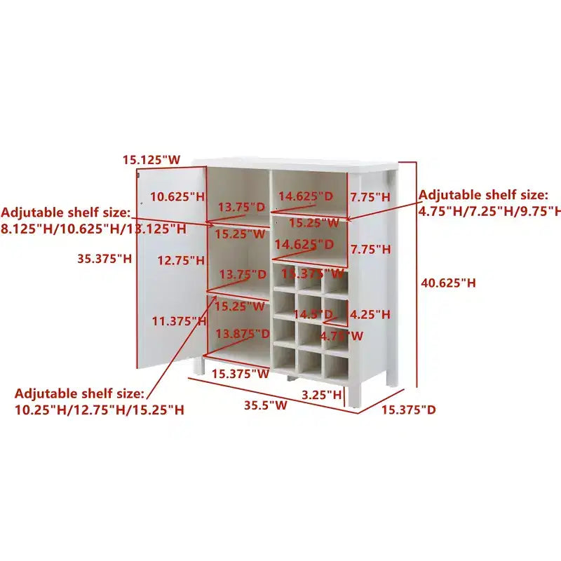 Kings Brand Furniture - Credenza Buffet Mobile Bar per Cucina, Soggiorno, Sala da Pranzo