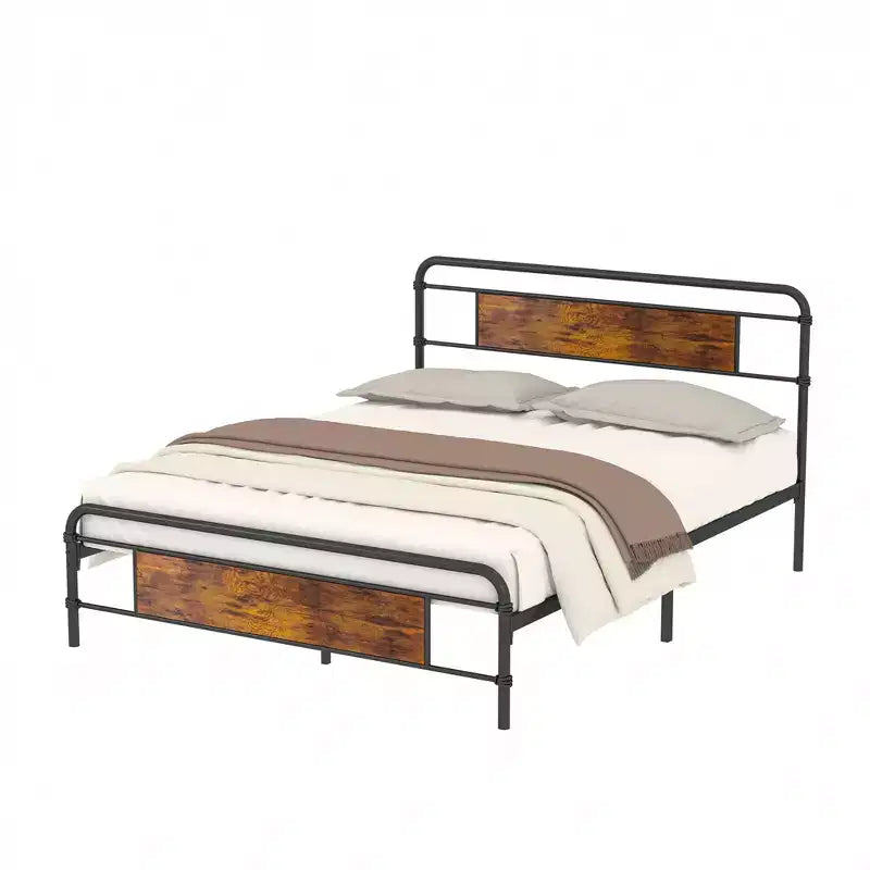 Set di 2 sedie da pranzo imbottite in similpelle con cucitura a T, marrone cognac con gambe color espresso