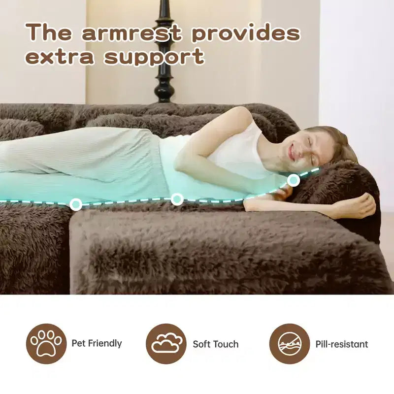 149'' Soft Plush Boneless Sofa,32D HD Sponge,Ergonomic Design,Vacuum Packaging,Free Combination,Buckle Connection for Bedroom/Study/Home Theater