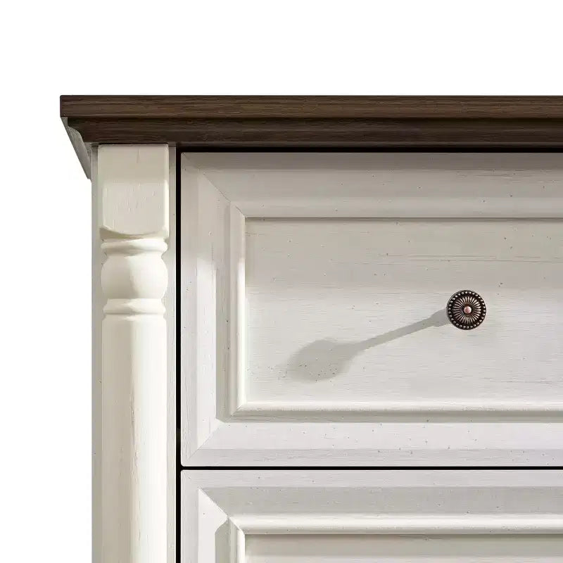 Farmhouse Wooden Dresser with 6 Drawers