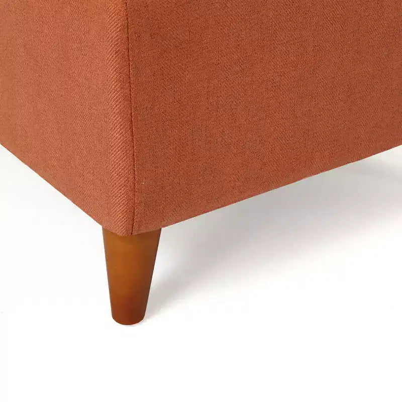 Pouf Contenitore Ainsley Tufted Okak con Bottoni, Panca Contenitore con Coperchio a Cerniera e Gambe in Legno Massello, Panca da Ingresso per Soggiorno, Camera da Letto