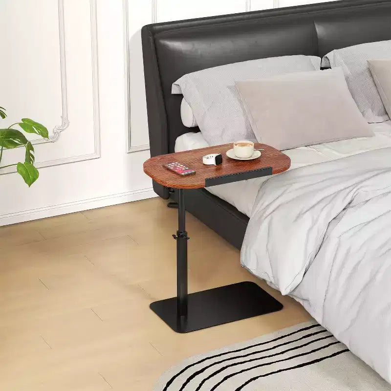 Tavolino da Divano Minimalista, Vassoio, Girevole a 360° e Regolabile in Altezza, Adatto per Piccoli Spazi, Tavolino da Comodino, Tavolino da Sedia