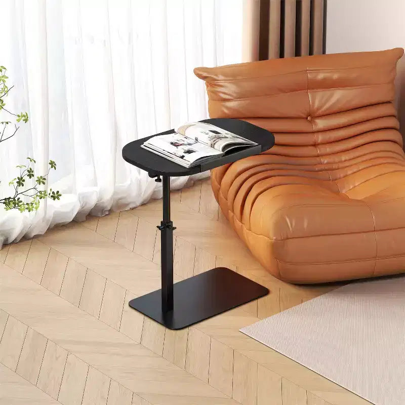 Tavolino da Divano Minimalista, Vassoio, Girevole a 360° e Regolabile in Altezza, Adatto per Piccoli Spazi, Tavolino da Comodino, Tavolino da Sedia