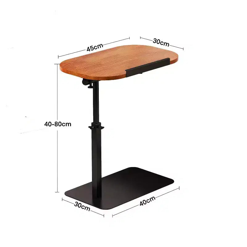 Tavolino da Divano Minimalista, Vassoio, Girevole a 360° e Regolabile in Altezza, Adatto per Piccoli Spazi, Tavolino da Comodino, Tavolino da Sedia