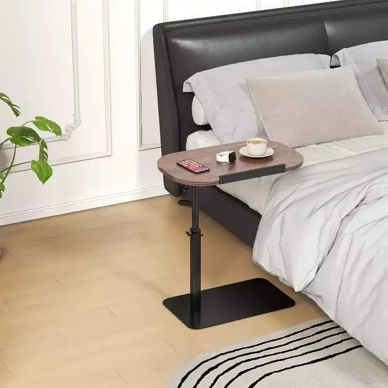 Tavolino da Divano Minimalista, Vassoio, Girevole a 360° e Regolabile in Altezza, Adatto per Piccoli Spazi, Tavolino da Comodino, Tavolino da Sedia