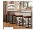 Minimalist Bar Stools, PU + Iron,