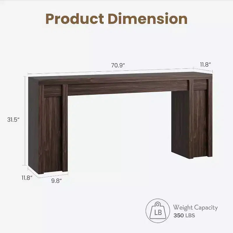 70 Extra-Long Console Table,Wooden Sofa Table for Behind Couch, Entryway, Foyer and Hallway