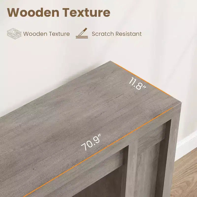 70 Extra-Long Console Table,Wooden Sofa Table for Behind Couch, Entryway, Foyer and Hallway