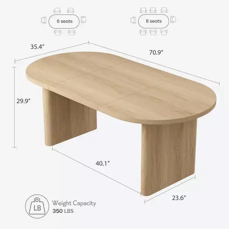 Tavolo da pranzo, scrivania per computer, scrivania moderna da ufficio, postazione di lavoro in legno, piano ispessito e base robusta, adatta per cucine, uffici e case