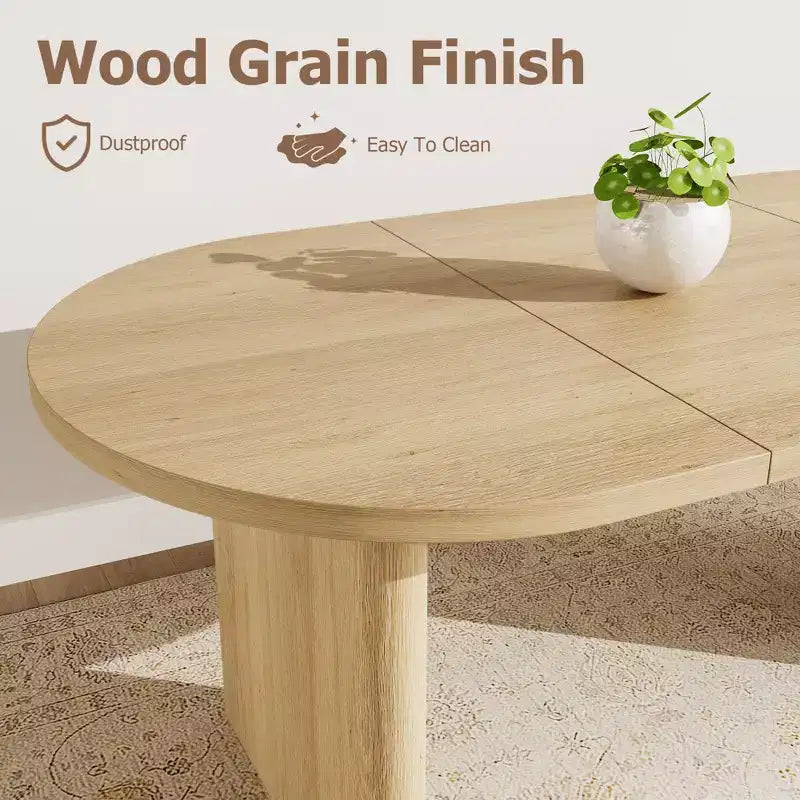 Tavolo da pranzo, scrivania per computer, scrivania moderna da ufficio, postazione di lavoro in legno, piano ispessito e base robusta, adatta per cucine, uffici e case