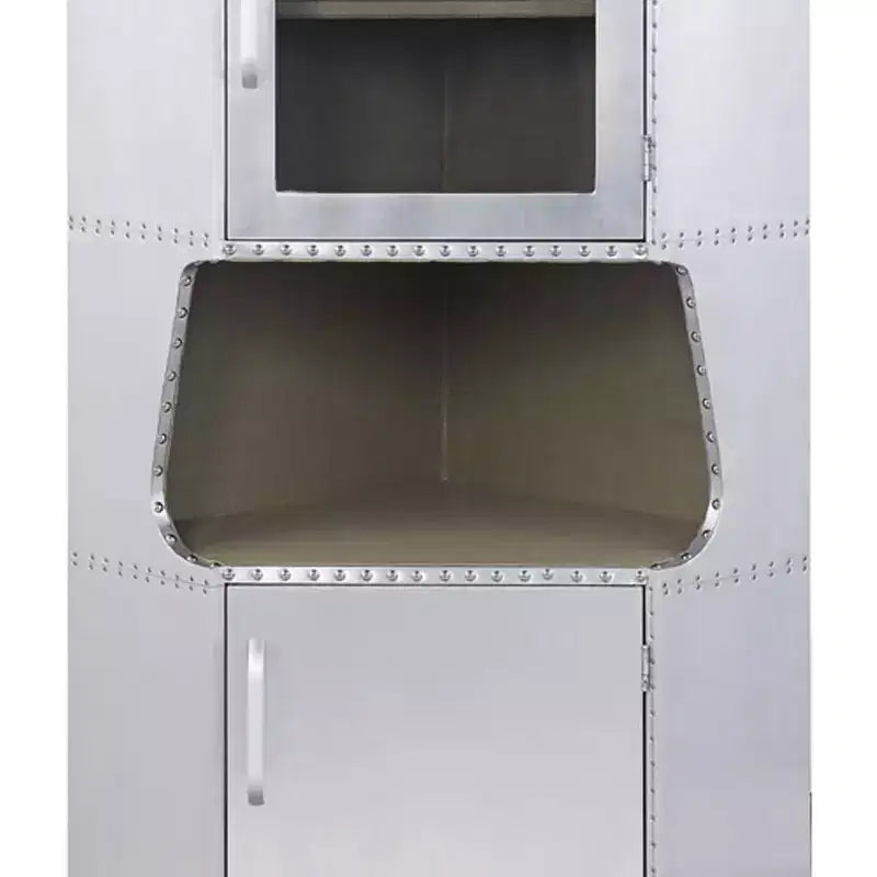 Acme Furniture Brancaster Decorative Storage Cabinet Aluminum
