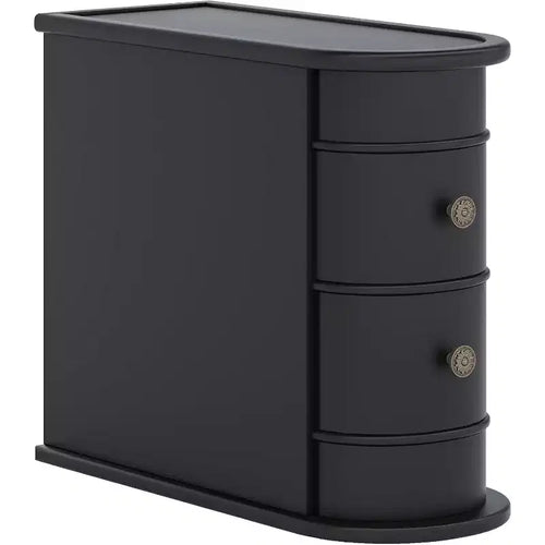 Tribesigns Solid Wood End Table, 2-drawer Side Table, Slim Chairside Table, Narrow Nightstand, No Assembly Required