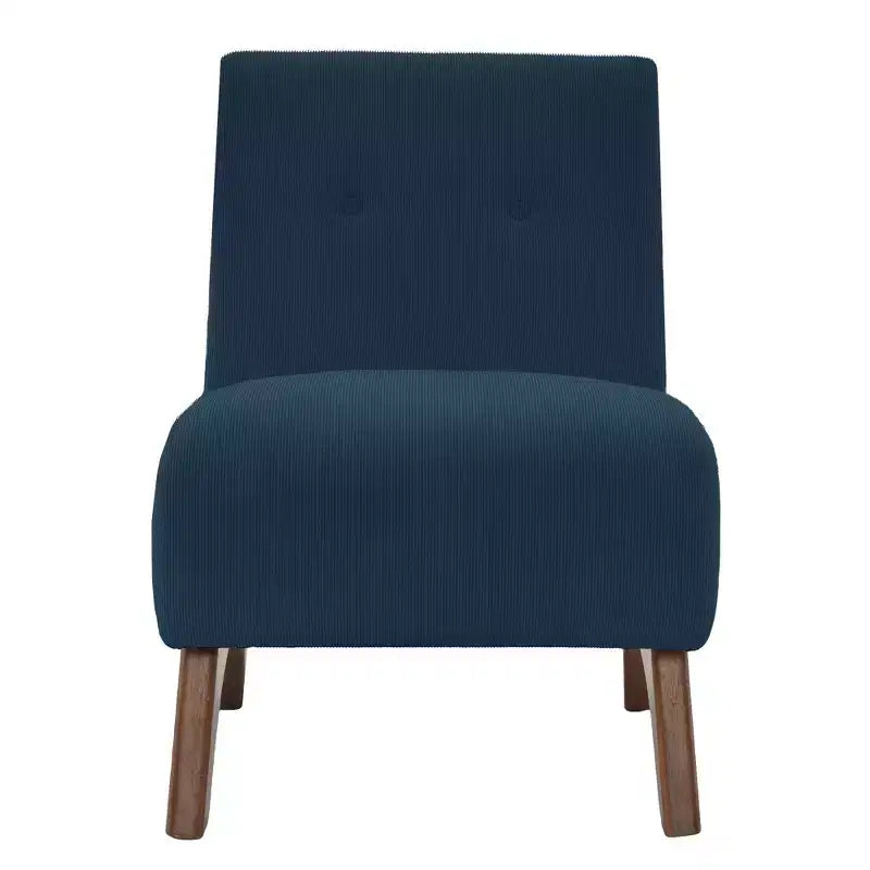 Hyleory Poltrona da soggiorno rivestita in velluto a coste con gambe in legno, sedia laterale moderna, sedia da lettura per soggiorno, camera da letto, ufficio, piccoli spazi