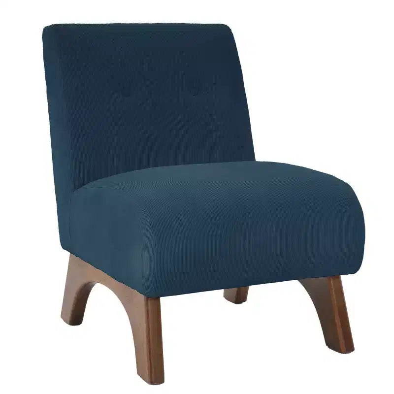 Hyleory Poltrona da soggiorno rivestita in velluto a coste con gambe in legno, sedia laterale moderna, sedia da lettura per soggiorno, camera da letto, ufficio, piccoli spazi