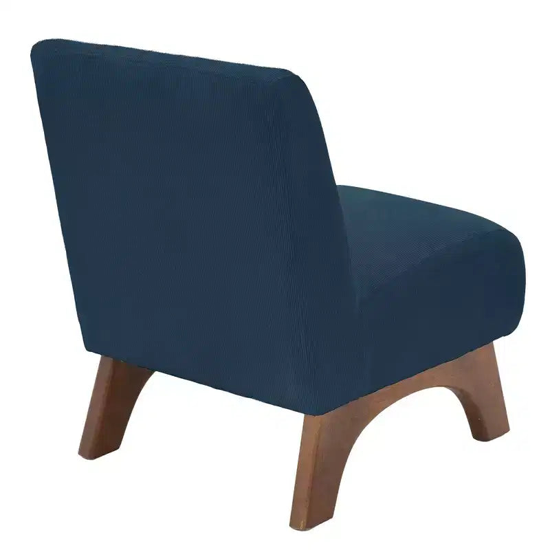 Hyleory Poltrona da soggiorno rivestita in velluto a coste con gambe in legno, sedia laterale moderna, sedia da lettura per soggiorno, camera da letto, ufficio, piccoli spazi