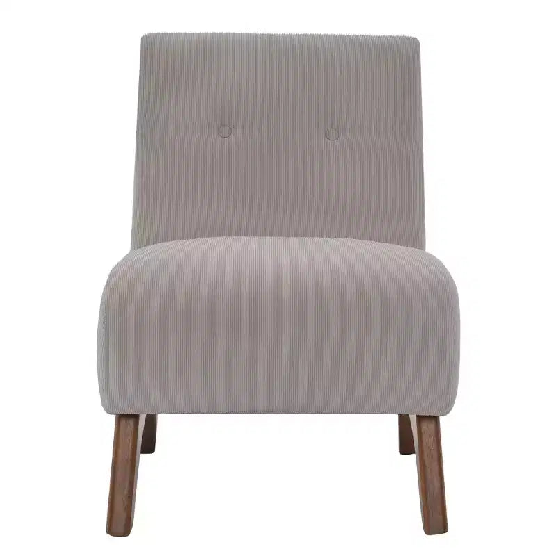 Hyleory Poltrona da soggiorno rivestita in velluto a coste con gambe in legno, sedia laterale moderna, sedia da lettura per soggiorno, camera da letto, ufficio, piccoli spazi