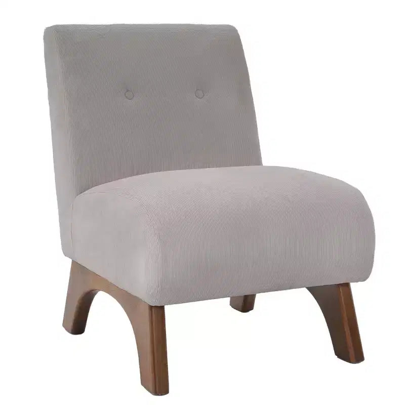 Hyleory Poltrona da soggiorno rivestita in velluto a coste con gambe in legno, sedia laterale moderna, sedia da lettura per soggiorno, camera da letto, ufficio, piccoli spazi