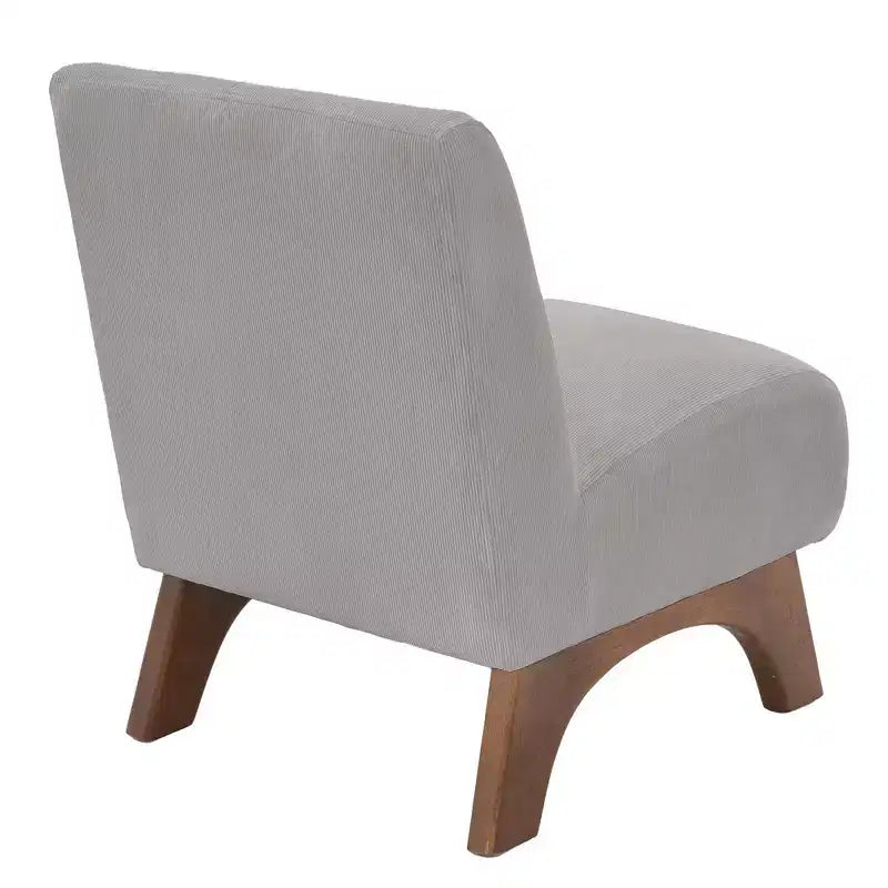 Hyleory Poltrona da soggiorno rivestita in velluto a coste con gambe in legno, sedia laterale moderna, sedia da lettura per soggiorno, camera da letto, ufficio, piccoli spazi