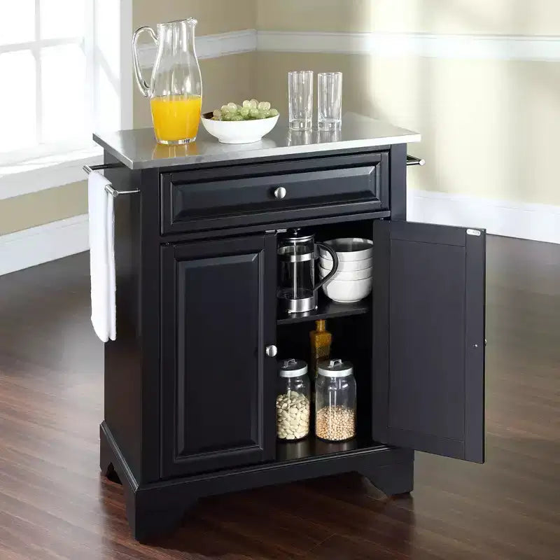 Isola/Carrello da cucina portatile con piano in acciaio inox - Crosley