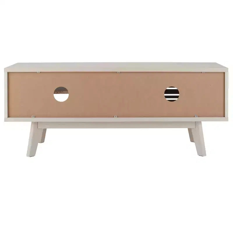1-Door 2-Shelf Media Stand with Adjustable Shelves & Cable Management, Fits TVs up to 50"