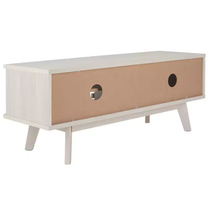1-Door 2-Shelf Media Stand with Adjustable Shelves & Cable Management, Fits TVs up to 50"