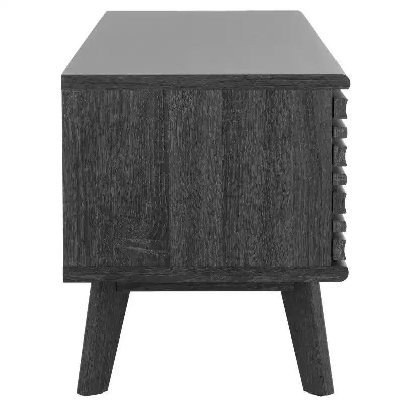 1-Door 2-Shelf Media Stand with Adjustable Shelves & Cable Management, Fits TVs up to 50"