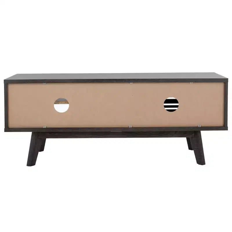 1-Door 2-Shelf Media Stand with Adjustable Shelves & Cable Management, Fits TVs up to 50"