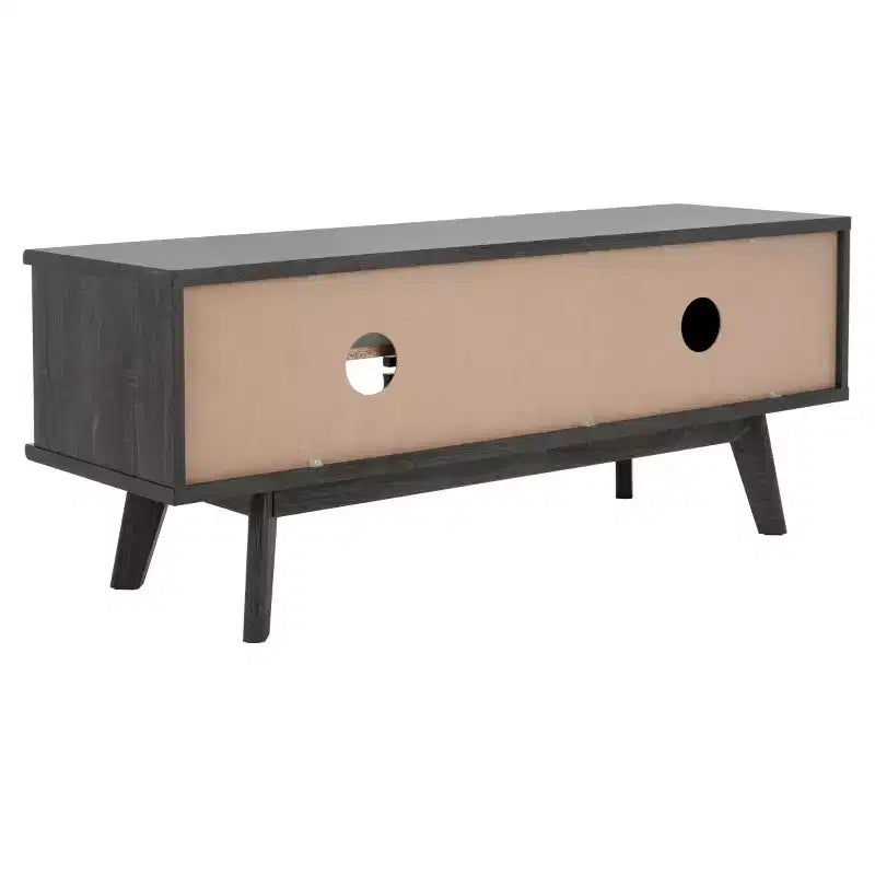1-Door 2-Shelf Media Stand with Adjustable Shelves & Cable Management, Fits TVs up to 50"