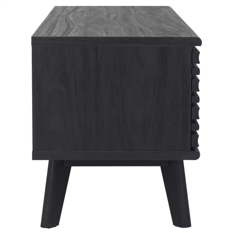 1-Door 2-Shelf Media Stand with Adjustable Shelves & Cable Management, Fits TVs up to 50"
