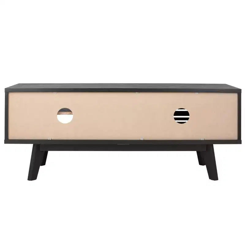 1-Door 2-Shelf Media Stand with Adjustable Shelves & Cable Management, Fits TVs up to 50"