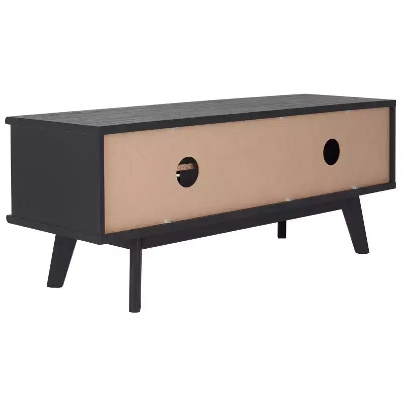 1-Door 2-Shelf Media Stand with Adjustable Shelves & Cable Management, Fits TVs up to 50"