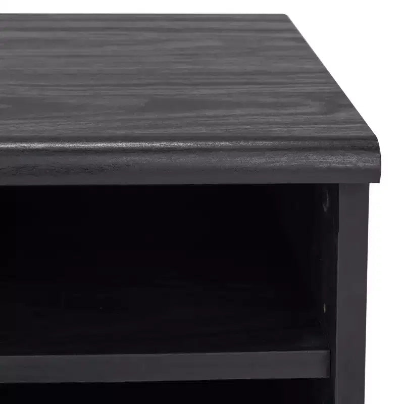 1-Door 2-Shelf Media Stand with Adjustable Shelves & Cable Management, Fits TVs up to 50"