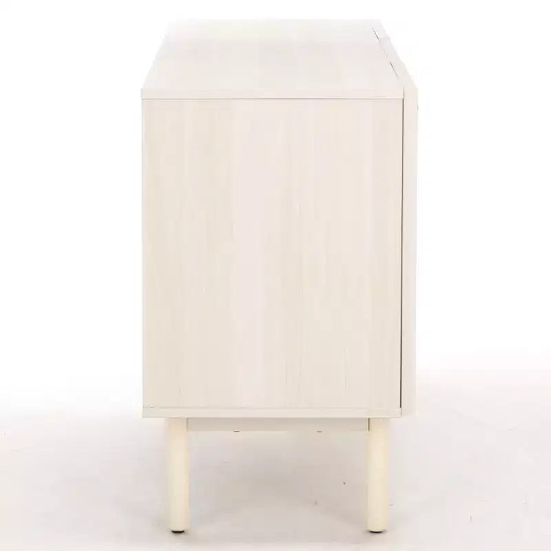 3-Door Sideboard Media Stand with Adjustable Shelves & Cable Management, Fits TVs up to 60"