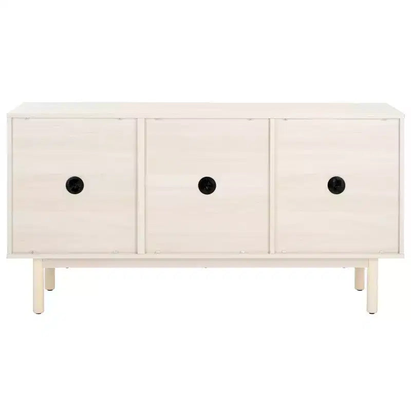 3-Door Sideboard Media Stand with Adjustable Shelves & Cable Management, Fits TVs up to 60"