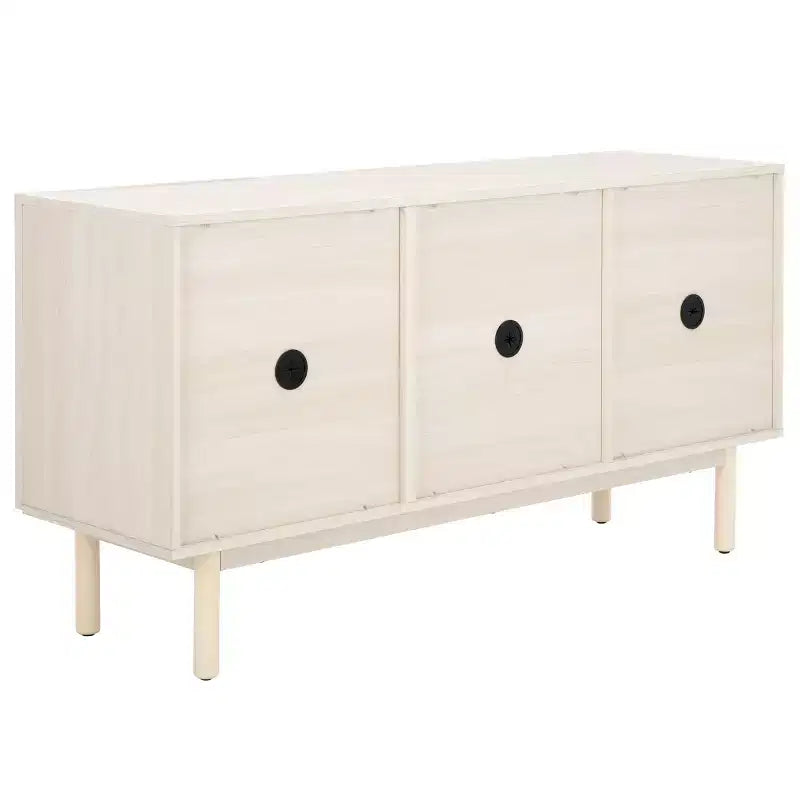 3-Door Sideboard Media Stand with Adjustable Shelves & Cable Management, Fits TVs up to 60"