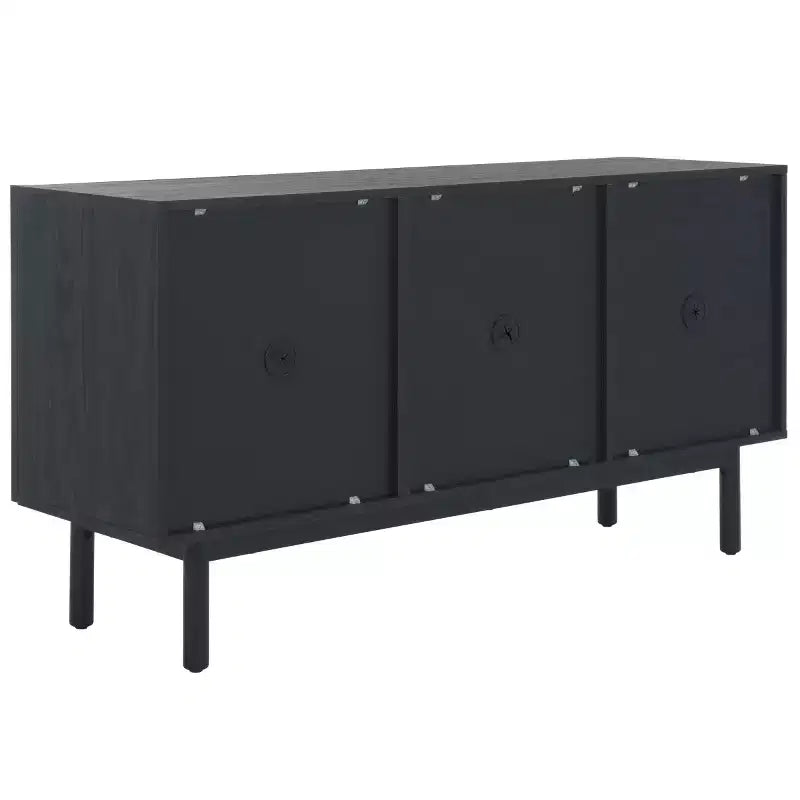 3-Door Sideboard Media Stand with Adjustable Shelves & Cable Management, Fits TVs up to 60"