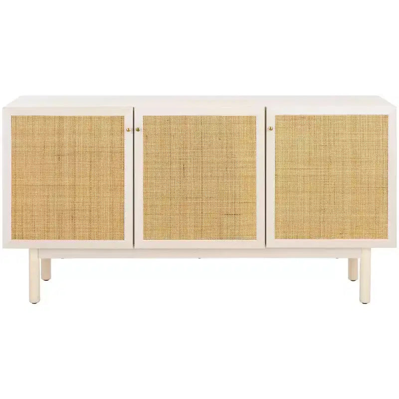 3-Door Sideboard Media Stand with Adjustable Shelves & Cable Management, Fits TVs up to 60"