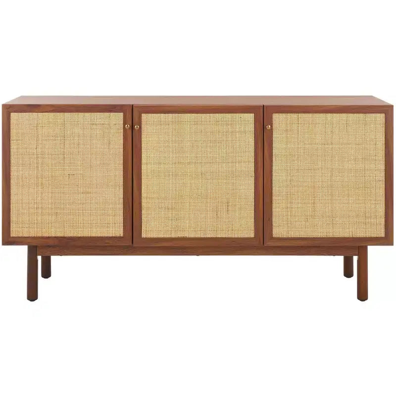 3-Door Sideboard Media Stand with Adjustable Shelves & Cable Management, Fits TVs up to 60"