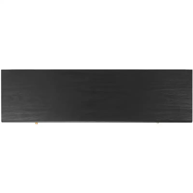1-Drawer Media Stand in Black & Oak with Cable Management, Fits TVs up to 60"