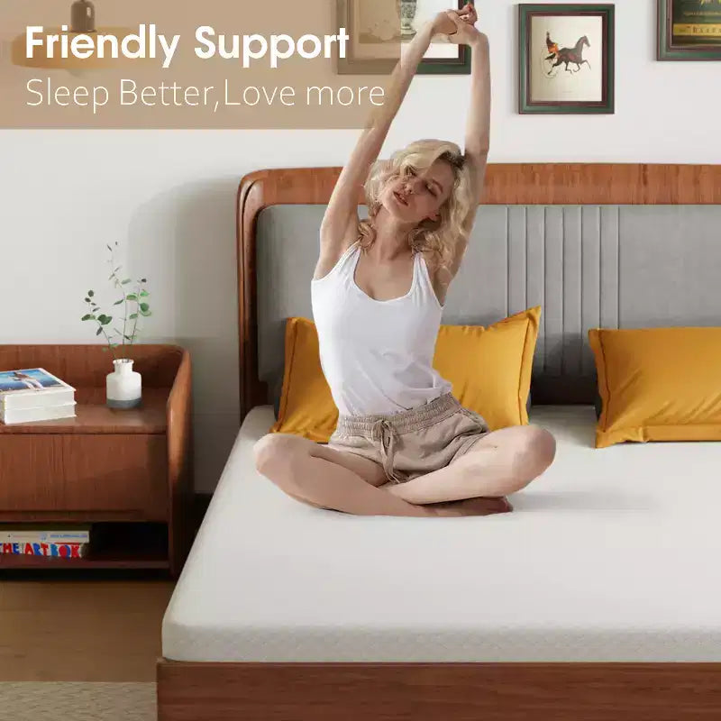 5 Inch Gel Memory Foam Mattress, CertiPUR-US Certified, Fiberglass Free, Bed-in-a-Box with Non-Slip Bottom